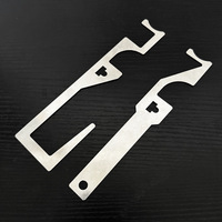 Ensemble de 2 outils de serrurier en acier inoxydable à long manche pour pompiers