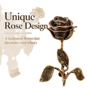 Queimador de Incenso Vintage em Formato de Rosa, Suporte para Aromaterapia, Decoração Floral para Casa e Mesa - Product Image 2