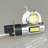Pièces et accessoires automobiles, éclairage automobile, ampoule antibrouillard LED blanche H3, 30 LED/30 SMD 4014 12V, remplacement automobile pour rénovation/mise à niveau