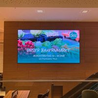 Écran LED mural vidéo 4K super fin P1.25 pour intérieur, flexible et programmable, pour affichage publicitaire en stade