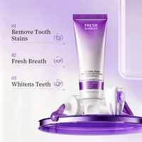 Dentifrice blanchissant 100g, dentifrice violet, haleine fraîche, nettoyage en profondeur, élimination des taches, soins bucco-dentaires, fabrication en marque blanche