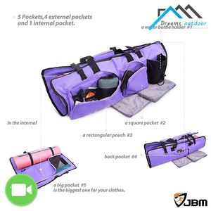 Sac de transport pour tapis de yoga BSCI avec fermeture éclair intégrale, sac à bandoulière pour tapis de yoga, étiquette personnalisée, fermetures éclair lisses, sangle réglable, grande capacité - Product Image 6