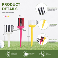 Brosse de nettoyage pour crampons de chaussures de golf, conception en forme de coupelle, poils en nylon, outil compact pour golfeurs