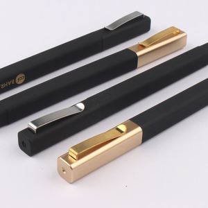 Hot Sale Writing Square Barrel Ballpoint <b>Pen</b> with Personalized Custom Printed Logo Bulk Plastic Black Rubber Hotel Promotional - Product Image 3