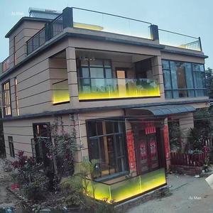 Balustrade d'escalier en verre sans cadre avec fente pour carte, profil en alliage d'aluminium en forme de U pour garde-corps de balcon - Product Image 4