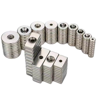 Magnet Nikel Pemisah Bahan Magnetik, Magnet Permanen Ndfeb Countersunk, Bahan Industri Countersunk N52