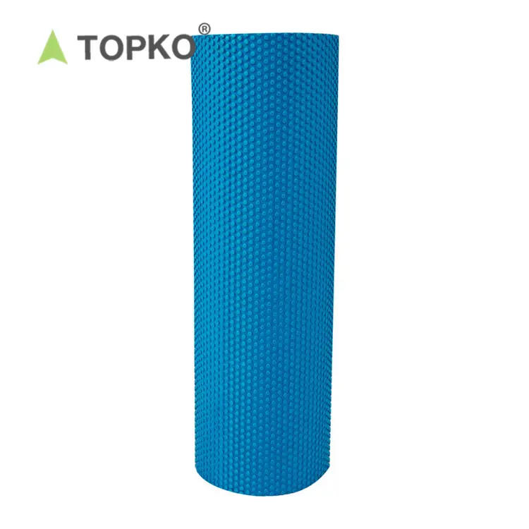 TOPKO custom logo printing rodillo de espuma fitness exercise pilates eva hollow out foam rollers for yoga deep tissue massage