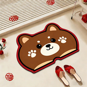 Alfombra de Baño con Diseño de Pony de Dibujos Animados, de Tierra de Diatomeas, Antideslizante, Absorbente, Rectangular, para Uso Doméstico - Product Image 3