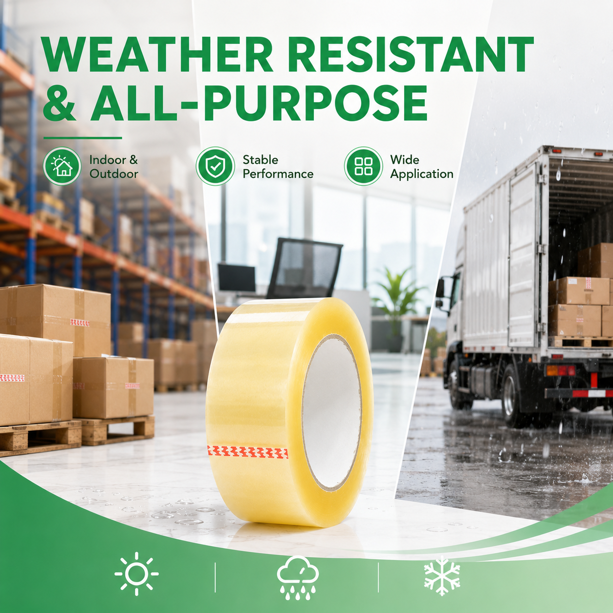 Pangda Carton Sealing Transparent Clear Strong Self Adhesive Tape Roll Tape Adhesive Packaging Bopp Packing Tape