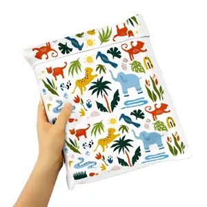 Bolsas de envelopes estilo tropical de 10*13 polegadas, bolsas postais autoadesivas impermeáveis para tecidos faciais