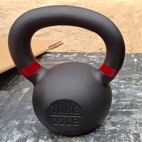 Équipement de fitness 4-32kg Kettlebell noir peinture en aérosol fonte logo personnalisé silencieux protéger sol