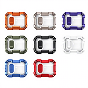 Étui de protection pour <span class=keywords><strong>AirPods</strong></span> Pro <span class=keywords><strong>3</strong></span>, étui de luxe antichoc pour écouteurs, verrouillage de sécurité, coque rigide transparente en PC avec mousqueton - Product Image 6