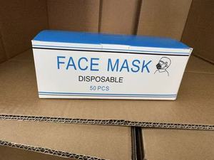 Masque facial jetable 3 plis noir en tissu non tissé à haute filtration avec tissu filé-soudé anti-poussière - Product Image 5
