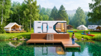 Toilettes portables avec douche intégrée, salle de bain mobile tout-en-un, unité sanitaire pour camping, chantier de construction, utilisation d'urgence
