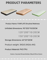 Matelas gonflable de camping pliable et portable pour la maison et l'extérieur, tailles simple et double