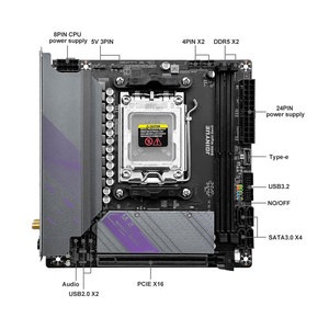 JGINYUE B650 ITX DDR5 Mini AM5 para Placa Base Compatible con 9600X/7800X3D/7500F (Interfaz B650/AM5) Nuevo Diseño VRM para Escritorio S - Product Image 5