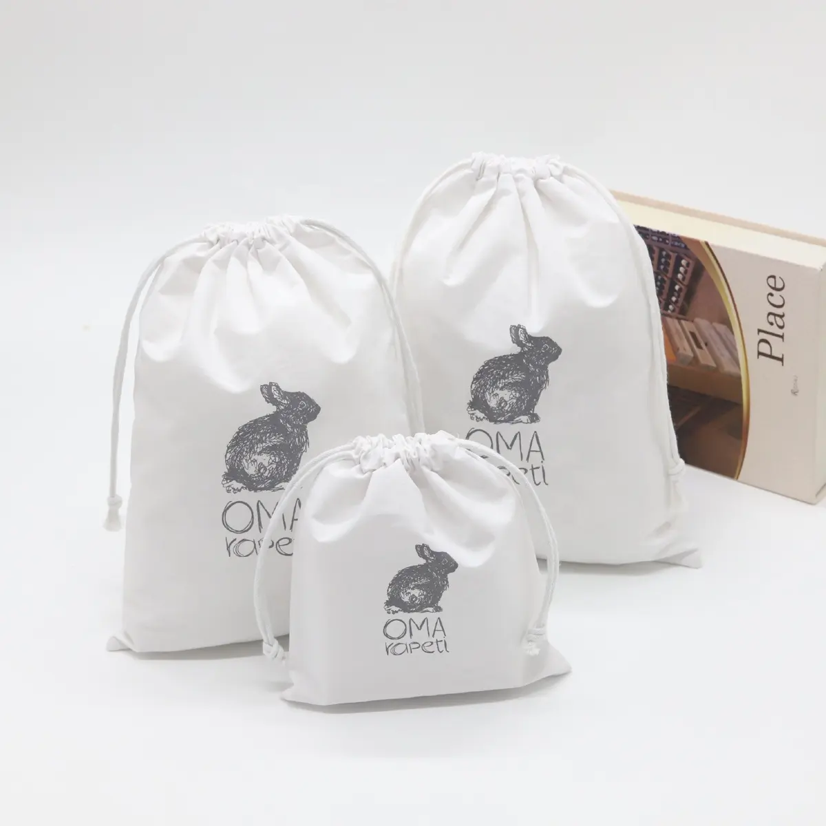 पर्यावरण के अनुकूल पुन: प्रयोज्य गहने उपहार थैली कपास बैग Drawstring मलमल स्किनकेयर कॉस्मेटिक पैकेजिंग कपास बैग