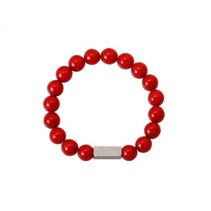 Stainless Steel Volcanic Rock Beaded <b>Bracelet</b> Frosted Beads White Turquoise Couple Gift Unisex Jewelry - Product Image 5