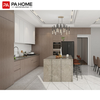 PA Luxury Designs Petites armoires murales intelligentes complètes personnalisées Ensemble d'armoires de cuisine avec évier