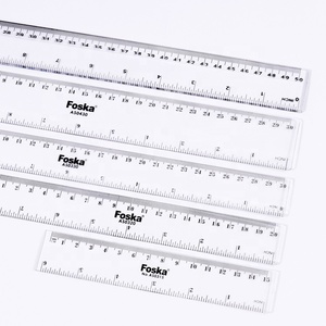 Foska righello in acrilico trasparente righello in plastica a doppio lato con <span class=keywords><strong>centimetri</strong></span> e pollici per l'ufficio scolastico degli studenti - Product Image 4