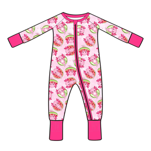 RTS Bambu Nefes Alabilen Çekmez Çiçek Desenli Bebek Pijama Takımı Yenidoğan Uzun Kollu Fermuarlı Doğal Kumaş Uyku Tulumu - Product Image 6