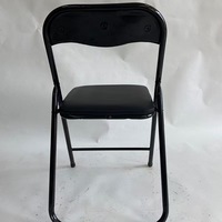 Tabourets pliants portables en polyester et métal noir, très demandés, pour salon, salle à manger et extérieur