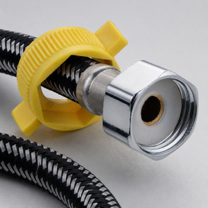 Tuyau <span class=keywords><strong>flexible</strong></span> tressé noir avec raccord fileté femelle pour réparation de robinets et projets de salle de bain – Approvisionnement direct usine - Product Image 2