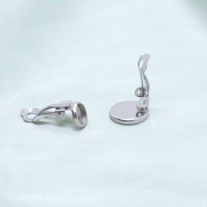 ต่างหูแบบหนีบสแตนเลส ฐานกลม เชื่อมจุด งาน DIY สำหรับใส่ทุกวัน - Product Image 4