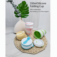 Tasse à eau en silicone de 350ml tasse en silicone pliable et extensible tasse à café de voyage multifonctionnelle Portable sport pliable