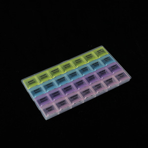 Pillbox 28 Compartment 4 Rows Weekly Medicine Storage Case With Lids For Daily Use - Product Image 2