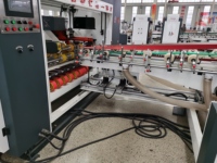 Máquina Plegadora y Encoladora de Cartones Totalmente Automática, Línea Automática de Plegado, Encolado y Cosido de Cartón