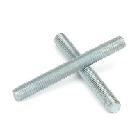 Tiges filetées en acier au carbone DIN 976 Grade 4.8, zinguées bleu-blanc, métriques, entièrement filetées, pour fixation industrielle