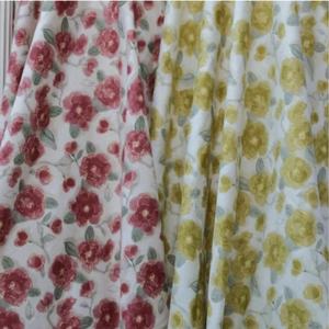 Desain bunga besar nyaman gaya tradisional kain katun lembut Jacquard metalik untuk anak perempuan pakaian tekstil rumah wanita - Product Image 2