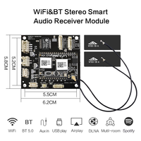 Module amplificateur Wi-Fi BT5.0 pour diffusion audio intelligente, sortie analogique I2S, lecture multiroom, lecteur de musique DIY pour home cinéma