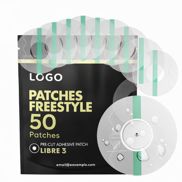 ActiveX TPU CGM Patch Transparent Protect Freestyle Adhesive Latex-free Soft Luxury Breathable 7.5cm Diameter for Libre2