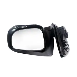 Black Electric Reflector Rearview Mirror Side Mirror Exterior With Led Light For Hiace