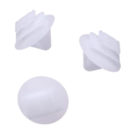 Clips universels pour garnitures de portières de voiture - Largeur de tête 20 mm, largeur de tige 12 mm, longueur 10 mm, rivets de fixation en plastique blanc pour garnitures intérieures de voiture