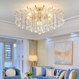 Lampadario di Lusso in Cristallo da Soffitto per Soggiorno Illuminazione per Villa in Ferro Battuto Lampada di Design alla Moda - Product Image 2