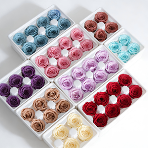 Rosas Preservadas al Por Mayor, 4-5cm, Grado B, Cabezas de Rosa Naturales Reales para Decoración de Bodas, Celebración del Día de San Valentín - Product Image 1