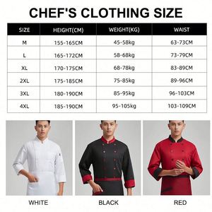 Unisex Chef Jacket Uniform Cotton Work Kitchen Uniform with Anti-Wrinkle Acidproof Breathable Features Custom ODM Supply - Product Image 3