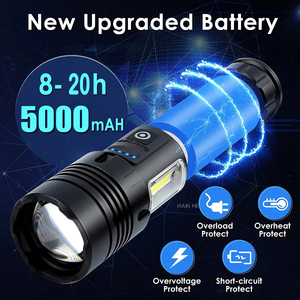 Lampe de poche LED en aluminium miniature 1000 Lumen pour camping <span class=keywords><strong>électrique</strong></span> <span class=keywords><strong>rechargeable</strong></span> super lumineuse longue portée lampe <span class=keywords><strong>torche</strong></span> COB - Product Image 5