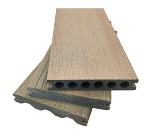 WPC <span class=keywords><strong>Composite</strong></span> <span class=keywords><strong>decking</strong></span> ngoài trời không thấm nước chống trượt co đùn 3D nổi hạt gỗ cho hồ bơi ban công dễ dàng cài đặt - Product Image 1