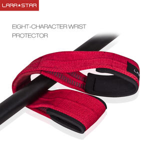 LS0616 şekil 8 sapanlar tipi Fitness eğitim için bileklik kavrama gücü kemer güç ağırlık kaldırma - Product Image 4