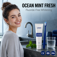 Dentifrice blanchissant à l'huile de menthe naturelle, formule personnalisée OEM ODM, marque privée, nettoyage en profondeur, pour dents sensibles, adulte, usage domestique, jetable