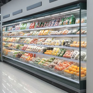 2025 Hot Sale China Supermarket Refrigerator and Freezer Commercial Display Cooler Fridge Open Air Display Cooler - Product Image 4