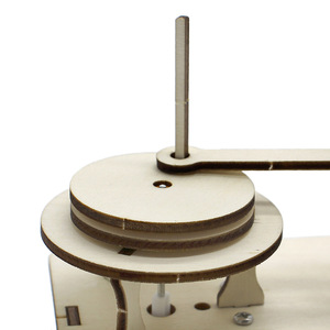 Kit de Modelo Educativo DIY de Hombre de Madera Empujando una Hidraulica, Juguete de Ciencia e Ingeniería para Niños de 7 a 9 Años, Operación Manual, Forma de Dibujo Animado - Product Image 2