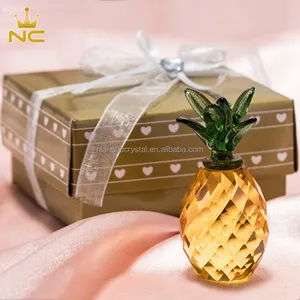 Crystal Craft Glass Paperweight Figurine Ornaments Crystal Pineapple For Home Decoration Gifts
