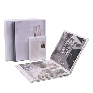 Álbum de Fotos Personalizable de PVC, 8x10 Pulgadas, Cuero Blanco Transparente, Impreso, para Tarjetas de Boda, Ecológico y Duradero - Product Image 1
