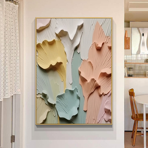 Tùy chỉnh bán buôn khách sạn tác phẩm nghệ thuật tùy chỉnh vật liệu đa chức năng sang trọng trang trí nội thất lớn kết cấu tường nghệ thuật sơn dầu - Product Image 4