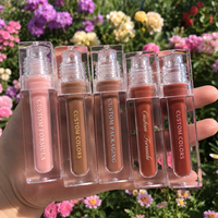 Gloss à lèvres de haute qualité avec logo personnalisé, non collant, brillant, imperméable, hydratant, fini verre, maquillage pour les lèvres, marque privée OEM